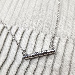 5 for $25! Stella Valle Silver Tone Bar Necklace